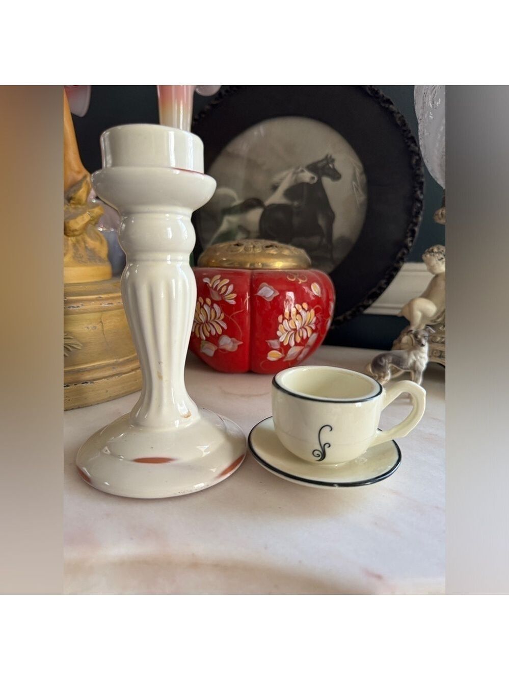 Yankee Candle Set of Tea Light Holder & Small Coffee Cup Tea Light Holder